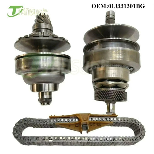 01J 0AN CVT Transmission Pulley Belt Chain Set For Audi A4 A5 A6 A8 Gearbox Hydraulic Cylinder Assembly 01J331301BG 34 38mm