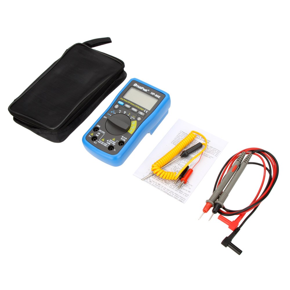 HoldPeak HP-90E Auto Range Digital Multimeter DMM Temperature Meter Battery Multitester Multimetr Medidor Dijital Multimetre - Cartoolshop