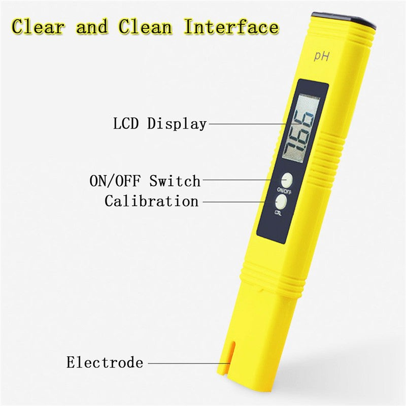 Protable Digital PH Meter Tester Car Analyzer Aquarium Pool Water Wine Urine LCD Pen Monitor Phmetro PH Water Measurement - Cartoolshop