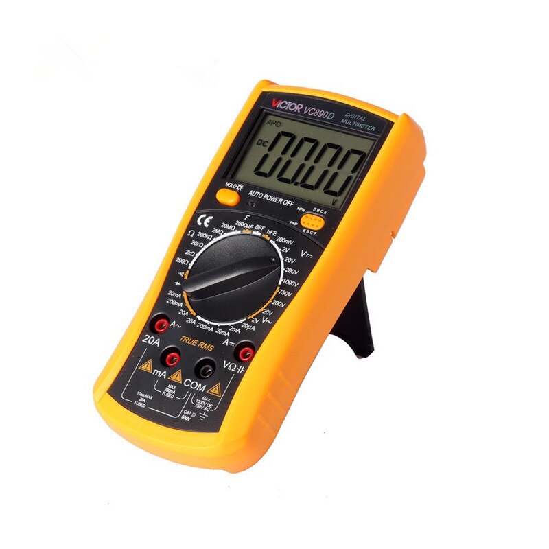 VC890D Digital Multimeter True RMS Multimeter LCD Multimeter Tester 2000UF Capacitor Temperature Measurement - Cartoolshop