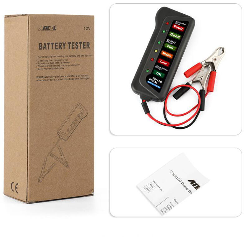 Ancel BST100 12V 6 LED Light For Vehicle Car Battery Tester