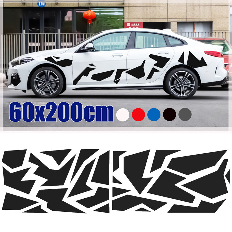 60cmx200cm Universal Auto Car Side Body Stickers Decals Vinyl Graphic Decor