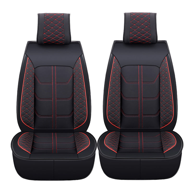 Leather Car Seat Cover 2 Seat Front Set For Chevy Silverado GMC Sierra 1500 2500