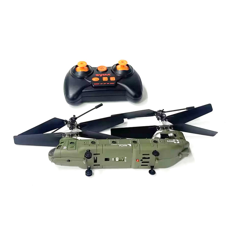 SYMA S026H 2.4G 3CH Dual Propellers Fixed Height Simulation Remote Control Model Helicopter Military Transport RC Helicopter