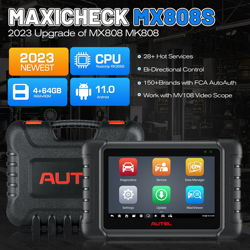 [EU Direct] Autel MaxiCheck MX808S Full System Diagnostic Tool with 36+ Special Functions Read/ Erase Fault Codes Upgrade Version of MX808