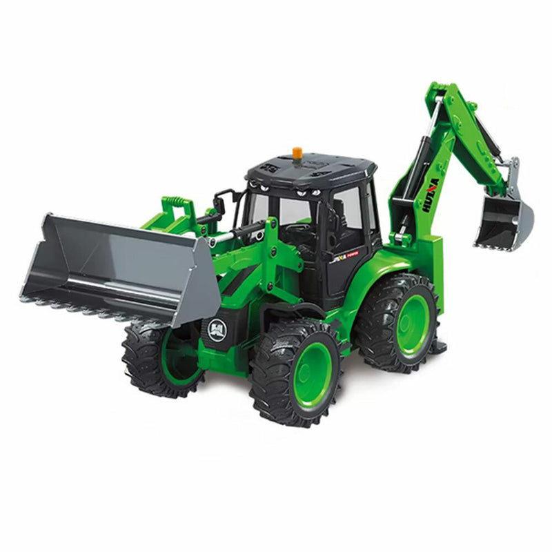 Huina 1579 Rc Car Truck Crawler Remote Control Tractor Excavator Double Sides Rc Heavy Equipment Bulldozer Radio Controlled Engineering Vehicle Toy Kid