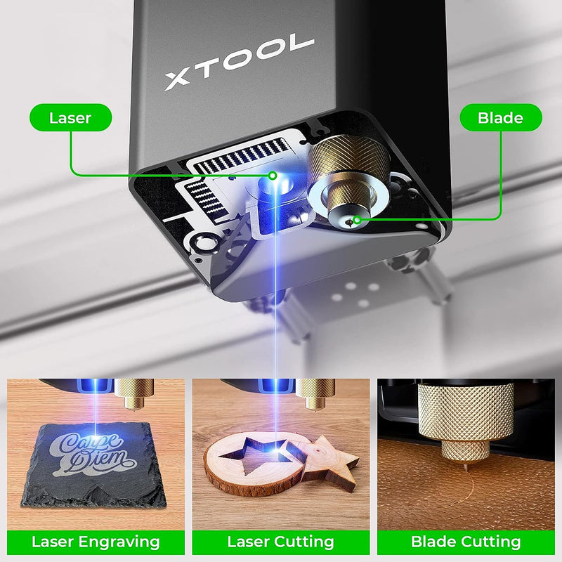 xTool M1 Smart Laser Engraver Compact 3-in-1 Cutting Machine With RA2 Pro Create Christmas DIY Wood/Metal/Paper/Acrylic/Iron-on/Vinyl