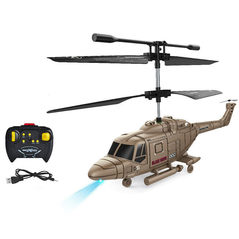 DWI 2.5CH Anti-Jamming System One Key Take Off Fall Resistance Military RC Helicopter RTF