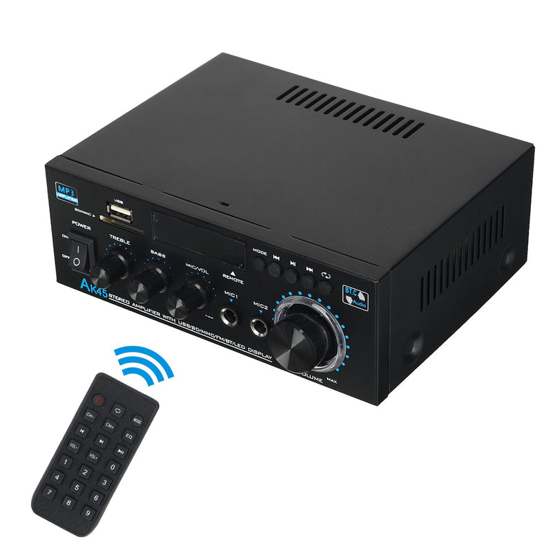 AK45 Power Amplifier bluetooth HiFi Digital Amplifier Max Power 90Wx2 Channel 2.0 Surround Sound AMP Speaker for Home Car