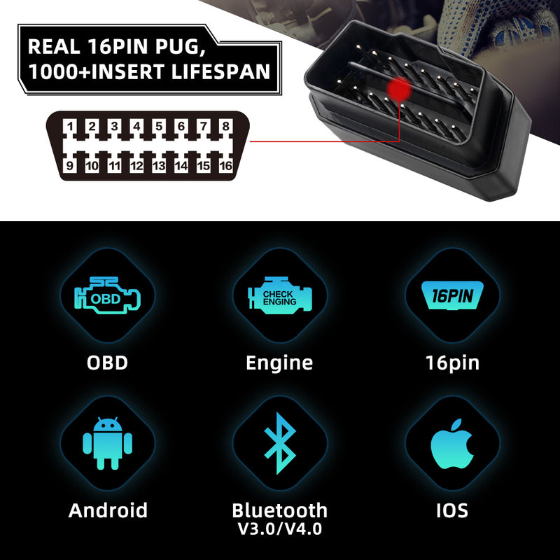 Vgate iCar Pro bluetooth V2.2 Car Code Reader Scanner OBDII Car Diagnostic Tool for Android/IOS ELM327