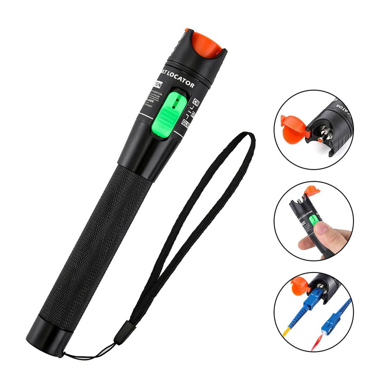30MW 30KM Visual Fault Locator Optical Fiber Cable Tester Meter for CATV Telecommunications with 1.25mm FC or 2.5mm Connector