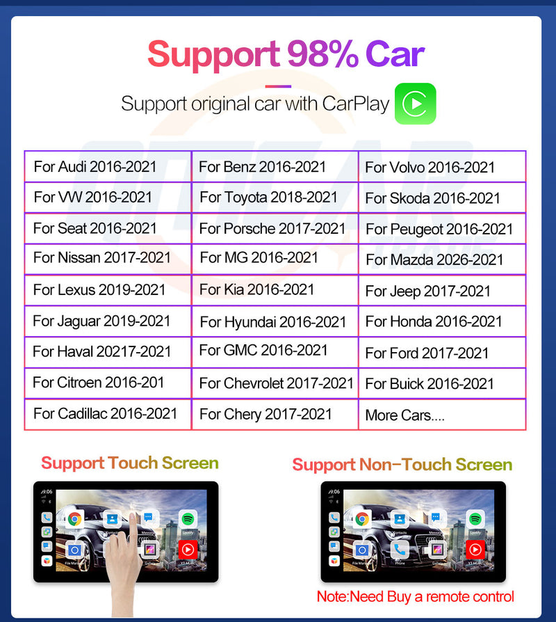 Carplay Ai Box Wireless Carplay Netflix Android Box Car Multimedia Player UX999 4+64G Audio Navigation For Volkswagen Kia