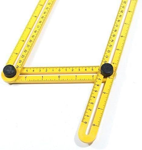 RameyStore Multi Function Ultimate Tile Four-Sided Ruler Flooring Working Template Measuring Instrument Tool