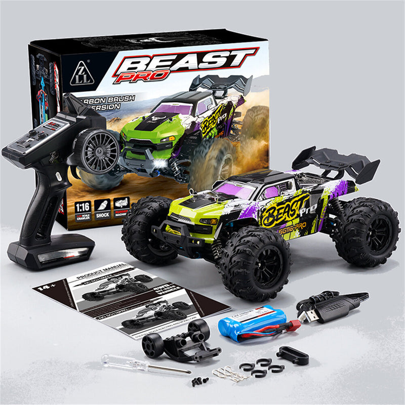 ZLL SG116 PRO/MAX 1/16 2.4G 4WD 80km/h Brushed/Brushless RC Car LED Light Off-Road Climbing Truck High Speed Full Proportional Vehicles Model RTR Toys