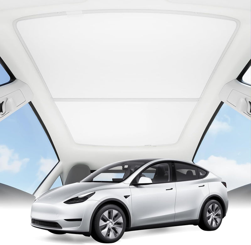 Upgrade Accessories Tesla Model 3 Sunshade Sunroof [OEM-Designed, Blocks 99% UV] Foldable Sunshade with Storage Bag, Light-Tight and Never Sag, for Tesla Model 3 2020~2023 - Gray