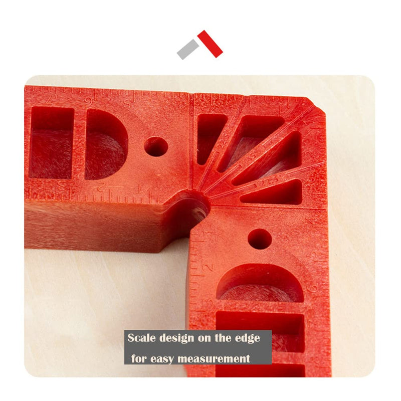 Positioning Squares 3/4/6 Inch Woodworking 90 Degree Angles Positioning Squares Square Tool for Picture Frames, Boxes, Cabinets or Drawers (4 INCH)