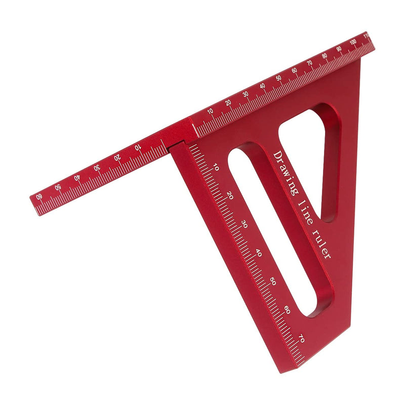 3D Multi-Angle Measuring Ruler,45/90 Degree Aluminum Alloy Woodworking Square Protractor,Drawing Line Ruler, Miter Triangle Ruler High Precision Layout Measuring Tool for Engineer Carpenter,R