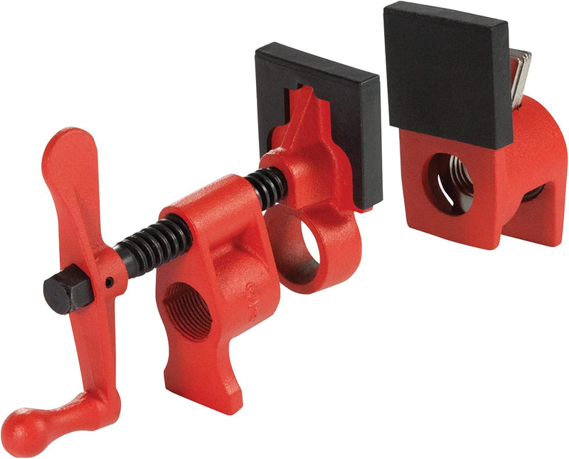 Bessey BPC-H34, 3/4-In. H Style Pipe Clamps - Incredibly Versatile, Easy To Assemble, Indespensable Workshop Clamp For Woodworking, Carpentry, Home Improvement, and DIY Projects