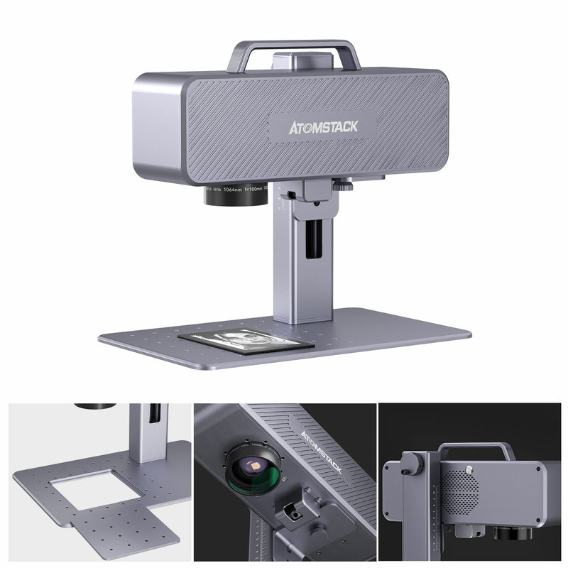 ATOMSTACK M4 Fiber Laser Engraver 12000mm/S Ultra-fast Marking Speed Portable Desktop/Handheld 2-in-1 High-Precision Industrial Grade Marking Machine