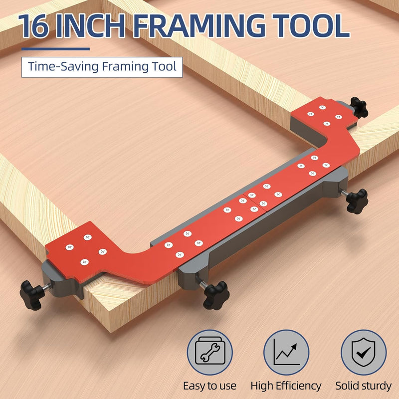 HFM 16/24Inch master framing tool Efficient stud on-center framing tool Adjustable precision measurement framing tool Premium Aluminum Layout Tool, Used to Frame Walls, Floors, Roofs or Ladder.