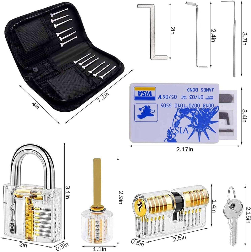 Padlock Lock Set Kit 34pcs (Picking) Duty Padlocks Keyed Alike Set of 3 Kit Stainless Kits with Same Keys Lock of 1-9/16"(40mm) Wide Body 2-inch Long Shackle Padlocks