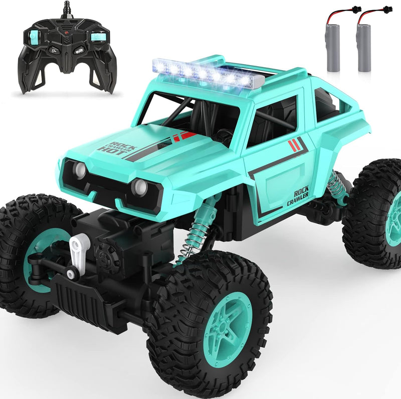NQD Rc Car, Remote Control Monster Truck, 2.4Ghz 4wd Off Road Rock Crawler Vehicle, 1:16 All Terrain Rechargeable Electric Toy for Boys & Girls