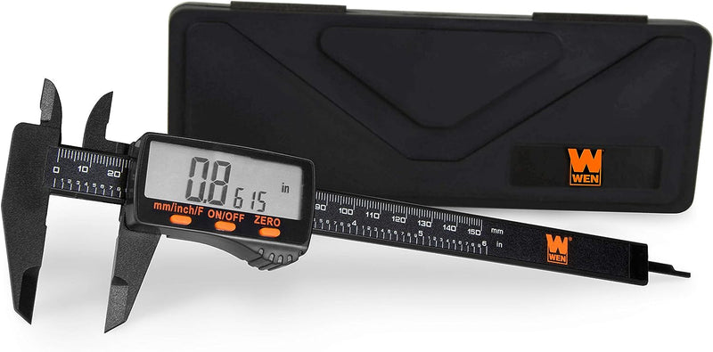 WEN 10761 Electronic 6.1-Inch Digital Caliper with LCD Readout and Storage Case