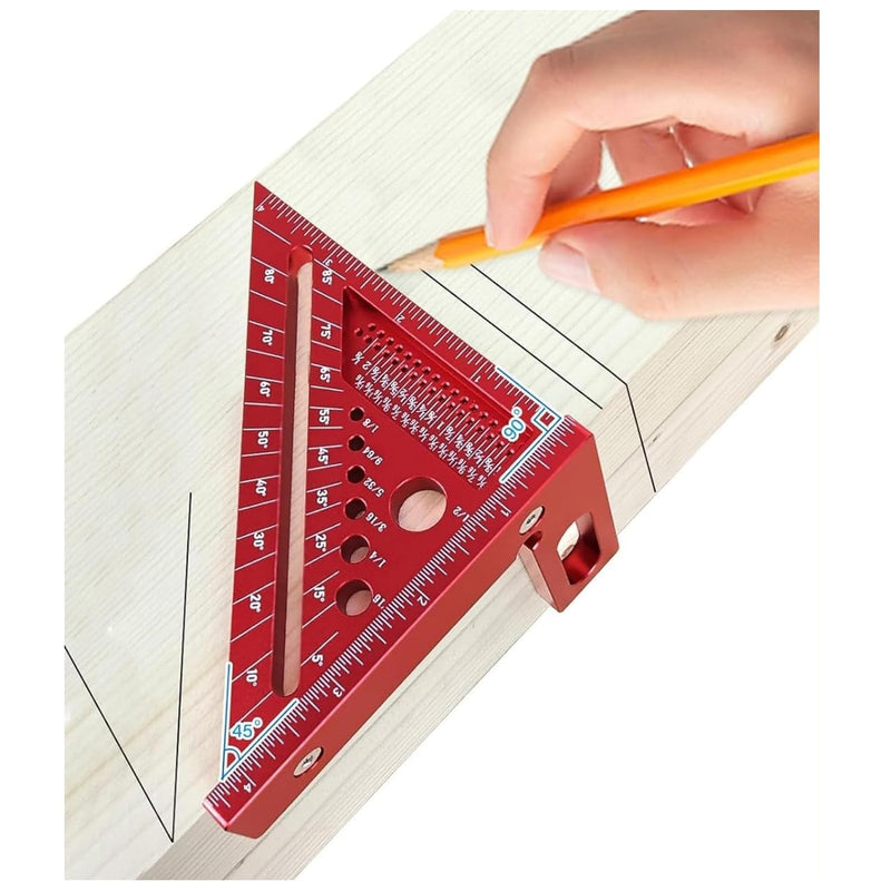 TOURACE Multi Angle Measuring Ruler, Slide Combination Square Ruler, Carpenter Square Tools Drawing Angle Line Ruler Plate Precision Woodworking Square Protractor Layout Measuring Tool