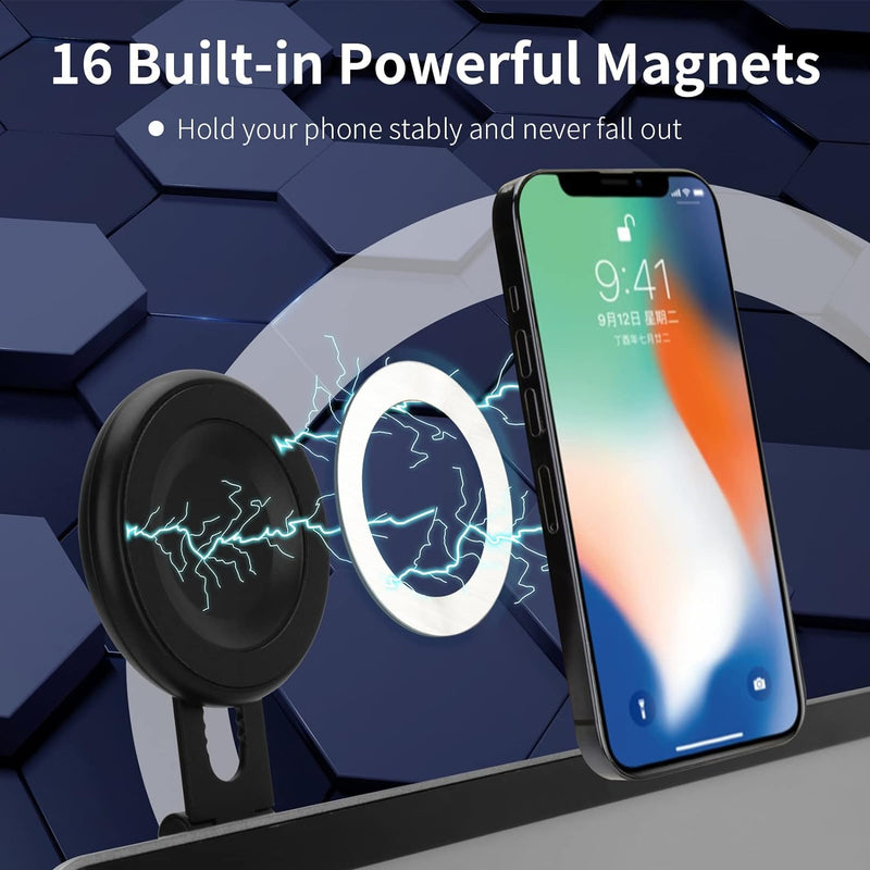 Magnetic Phone Holder for Car - Tesla Model 3/X/Y/S Accessories Mount - Magsafe Compatible with iPhone 12/13/14 and Samsung Cell Phones