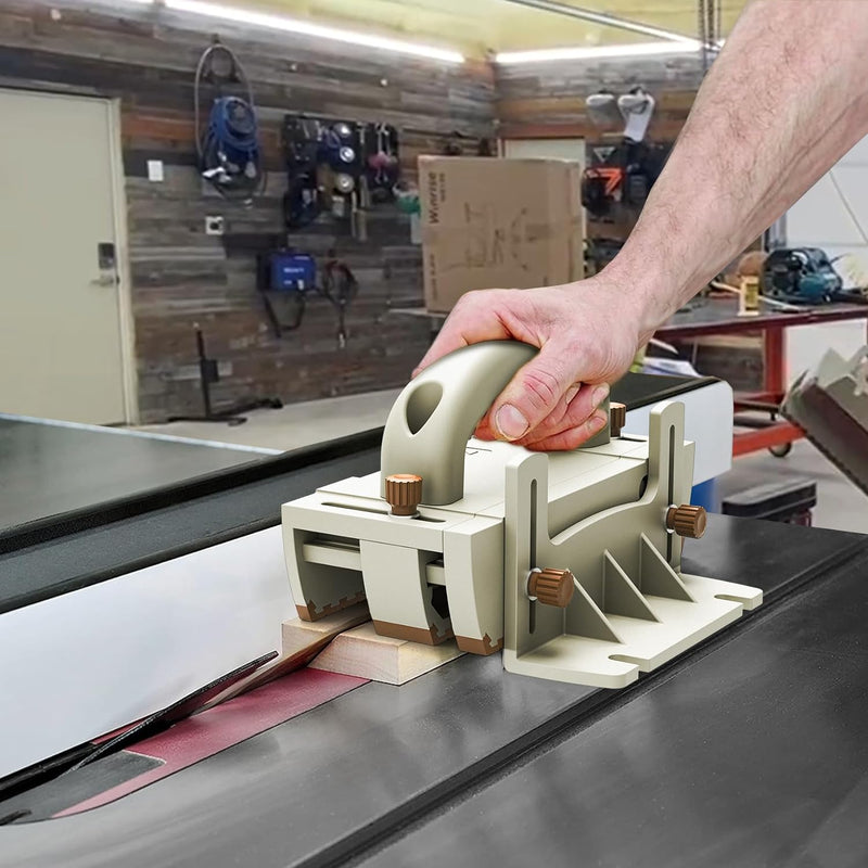 Push Block for Table Saws, Router Tables, Band Saws & Jointers - Cuts Safe - Easy to Assembly