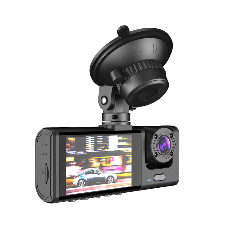 S1 2 Inch Dash Cam 3-way HD 1080P Three-lens Parking Monitor with Night Vision Car DVR