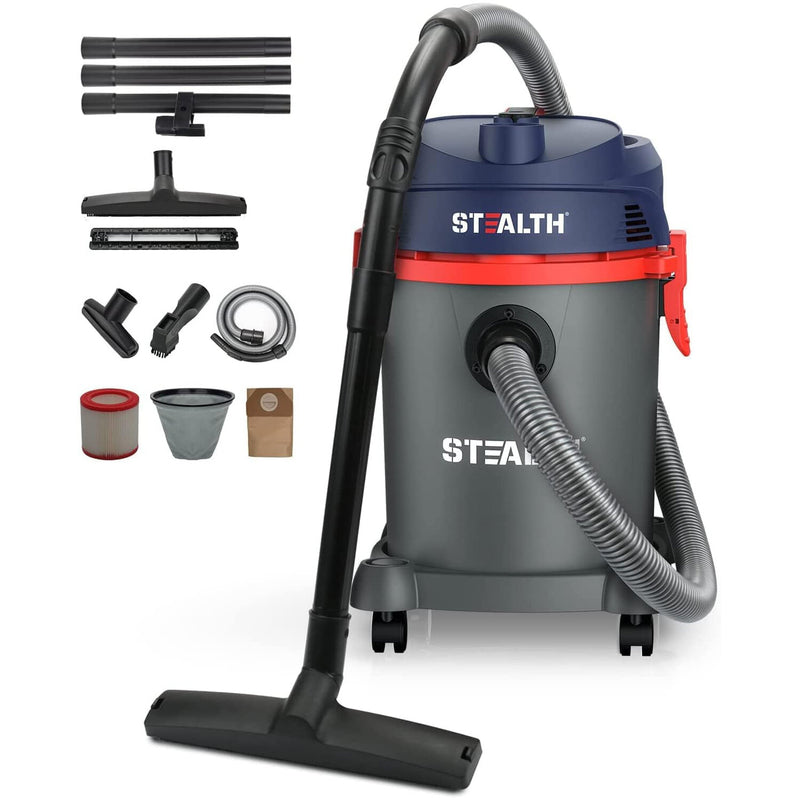 [USA Direct]STEALTH 3 in 1 EMV052 6 Gallon Wet Dry Vacuum Powerful 5.5 Horsepower Motor Multifunctional Shop Vacuum with Blower Portable Vacuum Cleaner Ideal for Home Garage Basement Workshop