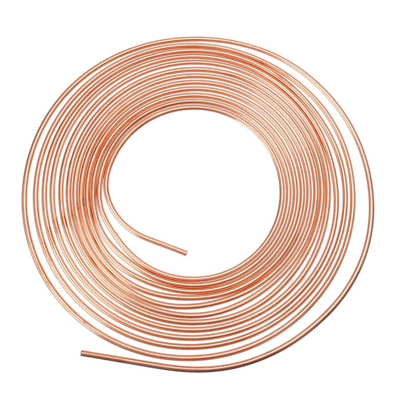 25ft Roll Tube Coil of 3/16" OD Copper Brake Pipe Hose Line Piping Joint Union