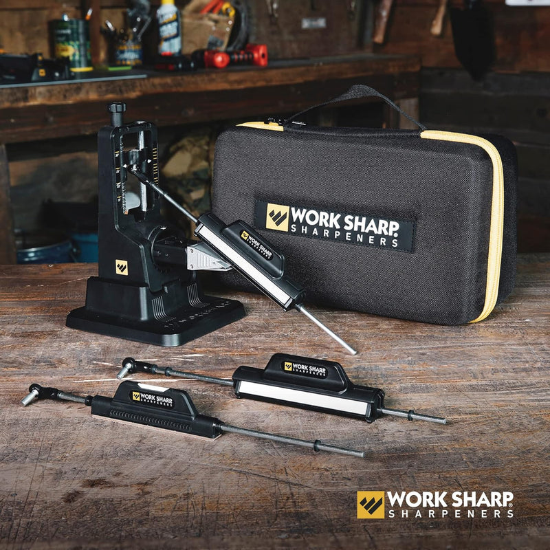 Work Sharp Precision Adjust Elite - Adjustable Knife Sharpening System - For Hunting, Serrated & Kitchen Knives