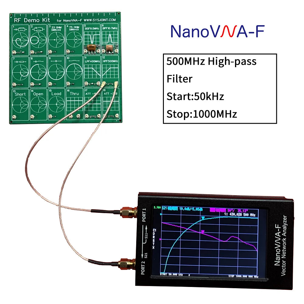 Produktbild von NanoVNA Testboard Kit – VNA RF Demo Set Für DIP & SMT, 50 KHz–1,5 GHz, SMA