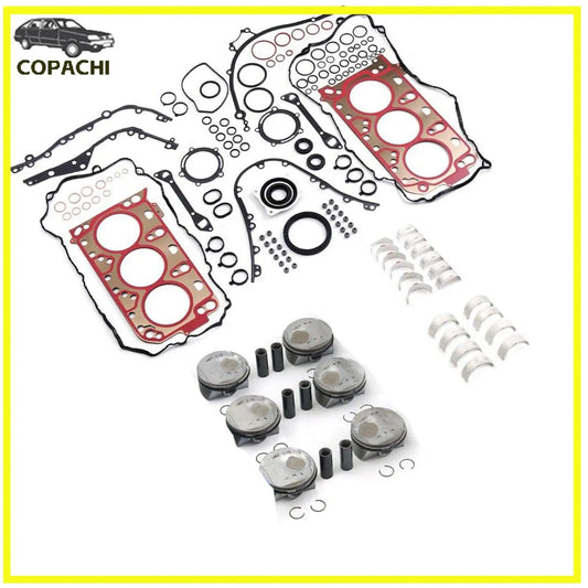 Car Engine Overhaul Rebuild Pistons Gaskets Bearings Kit Φ96mm for Porsche Panamera Macan S 4S GTS 970 95B 3.0L V6 Turbo MCT.MA