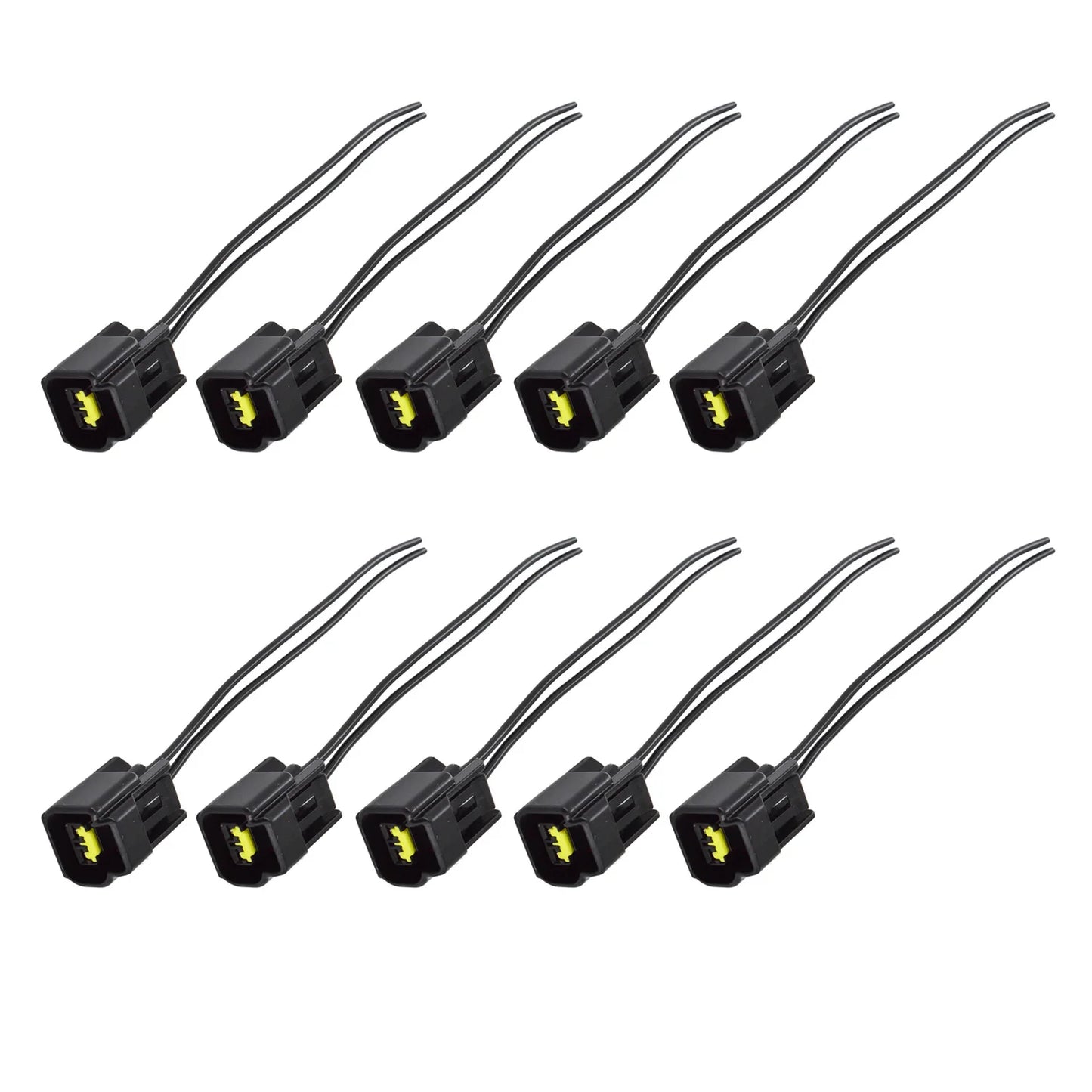 10 Pieces New Ignition Coil Connector 2 Pins for 1991-2011 Ford Modular 4.6 5.4 6.8 F-150 Mustang Pigtails Replacement
