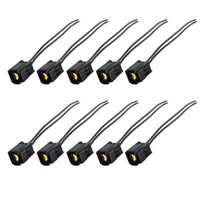 10 Pieces New Ignition Coil Connector 2 Pins for 1991-2011 Ford Modular 4.6 5.4 6.8 F-150 Mustang Pigtails Replacement