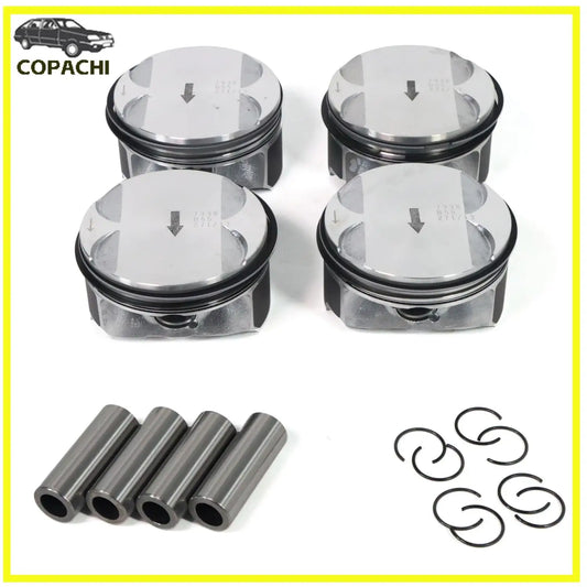 4pc Car Engine Piston & Rings Kit 12578324 12578326 12621251 12659419 89018112 for Chevy Captiva Cobalt Equinox HHR Impala 2.4L