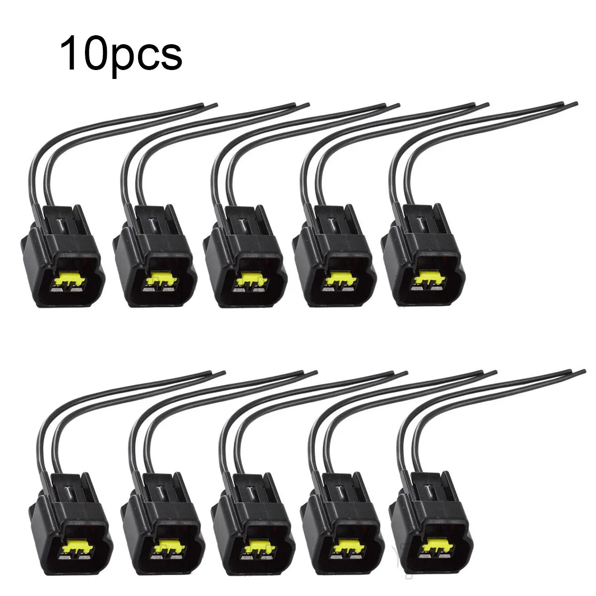 10 Pieces New Ignition Coil Connector 2 Pins for 1991-2011 Ford Modular 4.6 5.4 6.8 F-150 Mustang Pigtails Replacement