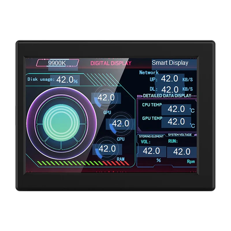 Gpu Mini Screen 3.5 Inch IPS Type-C Secondary Screen Computer CPU GPU RAM HDD Monitor ...