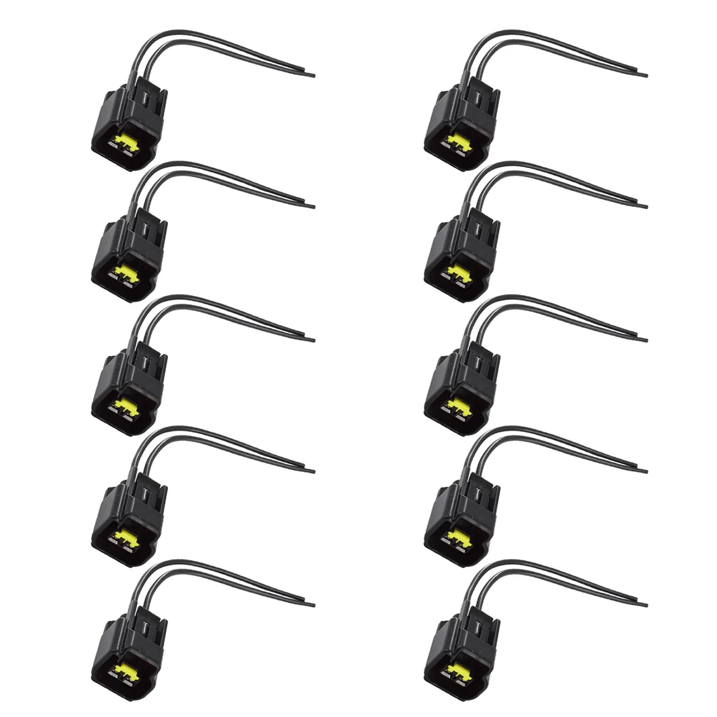 10 Pieces New Ignition Coil Connector 2 Pins for 1991-2011 Ford Modular 4.6 5.4 6.8 F-150 Mustang Pigtails Replacement