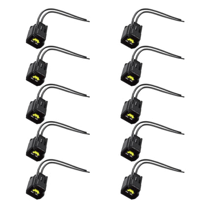 10 Pieces New Ignition Coil Connector 2 Pins for 1991-2011 Ford Modular 4.6 5.4 6.8 F-150 Mustang Pigtails Replacement