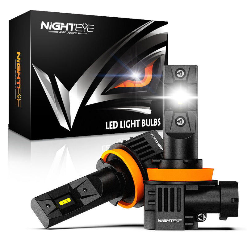 NightEye Auto Lighting A315-S10 2PCS 6500K White LED Car Headlight Bulbs 22000LM/Pair LED Front Headlamp IP68 Waterproof