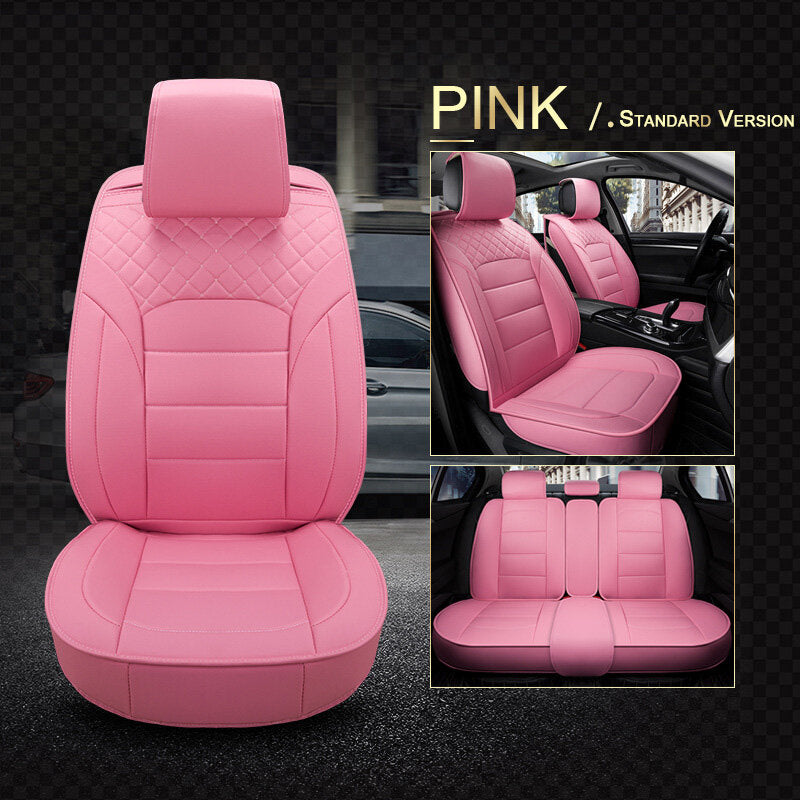 Luxury PU Leather Car Seat Cover Universal 5-Seat Full Set Seat Cover