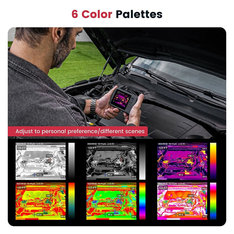 EU/US Direct KAIWEETS KTI-K01 Thermal Imaging Camera High Resolution Frame Rate Wide Temperature Range Laser Distance Measure Wi-Fi Cloud Waterproof Dustproof for HVAC Building Inspection Electrical Troubleshooting