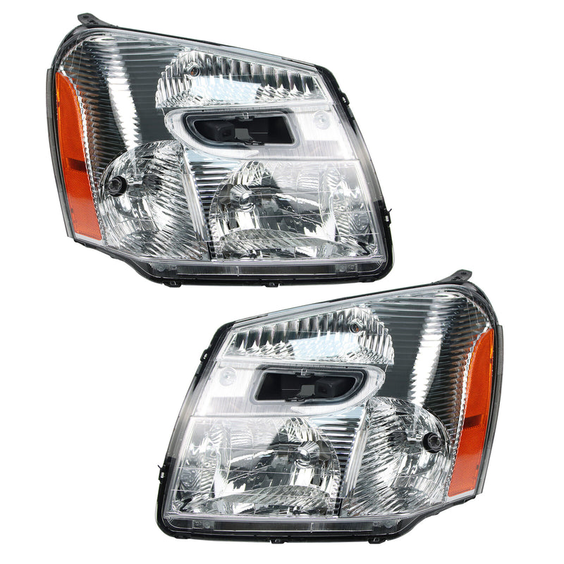[USA Direct] 1 Pair Car Headlight Assembly Clear Lens Cover Headlamp No Bulbs for Chevrolet Equinox 2005-2009