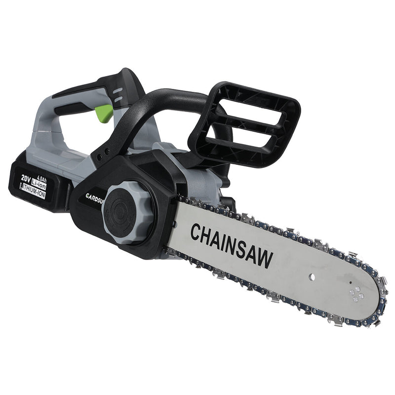 GARDSURE 20V 12 Inch Cordless Chainsaw with Two Rechargeable 4.0Ah Battery Battery Powered Chainsaw Electric Chain Saw for Tree Branches Camping