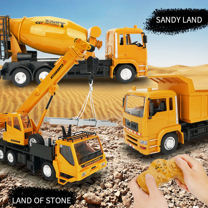 3822 1/24 10CH RC Car Truck Crane Remote Control Construction Children's Engineering Vehicle Toys for Boys Kids Gifts