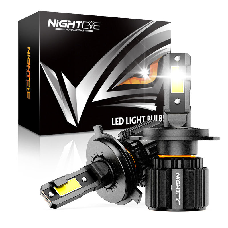 NightEye Auto Lighting A315-S4 2PCS Car LED Headlight Bulb 15,000LM/PAIR LED Front Headlamp 6500K White IP68 Waterproof
